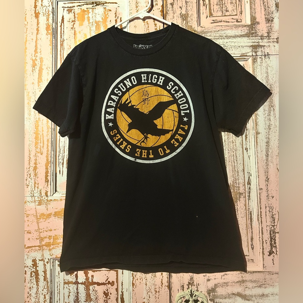 Karasuno High School Black Graphic Tee
